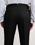 Flat Front Formal Trousers with Wool