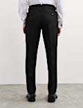 Flat Front Formal Trousers with Wool