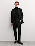 Flat Front Formal Trousers with Wool