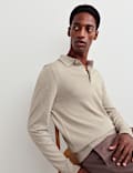 Merino Wool Rich with Silk Knitted Polo Shirt
