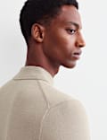 Merino Wool Rich with Silk Knitted Polo Shirt