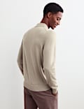 Merino Wool Rich with Silk Knitted Polo Shirt