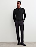 Merino Wool Rich with Silk Polo Shirt