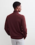 Merino Wool Rich Roll Neck Jumper with Silk