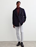 Merino Wool Rich Roll Neck Jumper with Silk