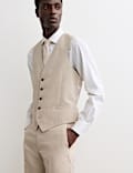 Tailored Fit Italian Silk & Linen Waistcoat