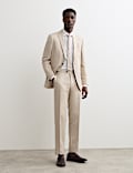 Tailored Fit Italian Silk & Linen Suit Trousers
