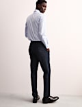 Tailored Fit Wool Rich Check Suit Trousers
