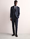 Tailored Fit Wool Rich Check Suit Trousers