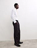 Tailored Fit Pure Wool Tuxedo Trousers