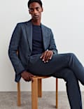 Tailored Fit Italian Wool Textured Suit Jacket