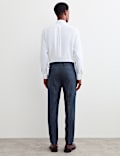 Tailored Fit Pure Wool Mouline Suit Trousers