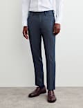 Pantalon de costume coupe ajust&eacute;e en laine italienne