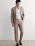 Tailored Fit Italian Wool Linen Blend Suit Jacket