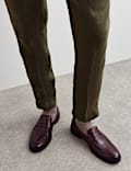 Pantalon ajust&eacute; 100 % lin