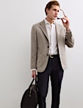 Tailored Fit Italian Wool Rich Blazer with Silk