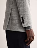 Tailored Fit Wool Herringbone Blazer