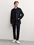 Wool Blend Tailored Fit Suit Jacket