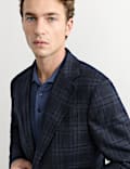 Tailored Fit Italian Wool Check Blazer
