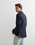 Tailored Fit Italian Wool Check Blazer