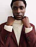 Tailored Fit Italian Wool Textured Blazer