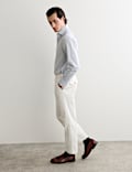 Regular Fit Luxury Linen Cotton Striped Shirt