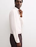 Regular Fit Luxury Pure Cotton Textured Shirt