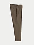 Tailored Fit Pure Wool Flannel Trousers