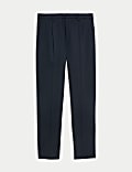 Tailored Fit Stretch Smart Trousers