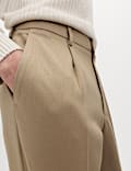 Tailored Fit Stretch Smart Trousers