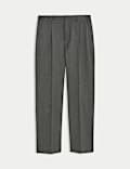 Relaxed Fit Single Pleat Trousers