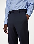 Regular Fit Wool Blend Trousers