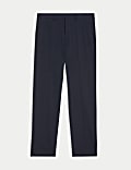 Regular Fit Wool Blend Trousers