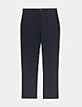 Regular Fit Wool Blend Trousers
