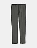 Regular Fit Wool Blend Trousers