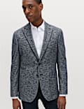 Tailored Fit Textured Stretch Blazer