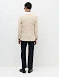 Tailored Fit Linen Cotton Blend Herringbone Blazer