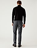 Tailored Fit Check Stretch Trousers
