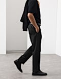 Straight Fit Bedford Cord Smart Trousers