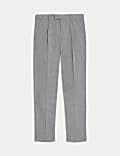 Tailored Fit Puppytooth Single Pleat Trousers