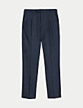 Tailored Fit Half-Elasticated Waist Trousers