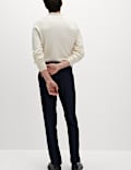 Tailored Fit Flat Front Check Trousers