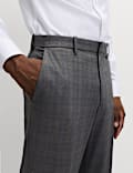 Tailored Fit Check Suit Trousers