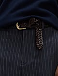 Pantalones de raya diplom&aacute;tica holgados sin pinzas
