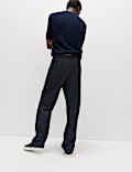 Pantalones de raya diplom&aacute;tica holgados sin pinzas