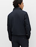 Regular Fit Pindot Funnel Neck Suit Jacket
