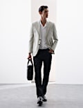 Tailored Fit Italian Linen Blend Twill Blazer