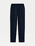 Regular Fit Lyocell Blend Single Pleat Trousers