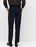 Tailored Fit Flannel Smart Trousers