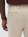 Tailored Fit Flannel Smart Trousers